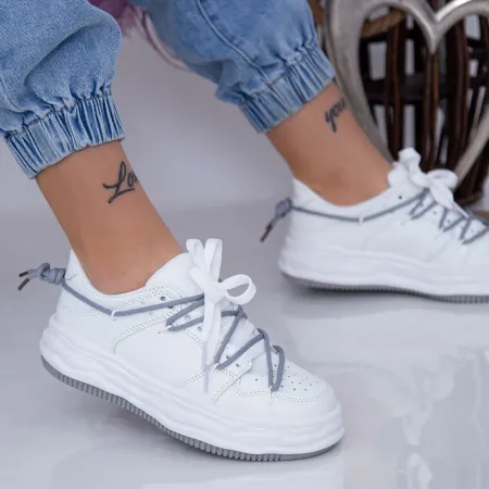 Pantofi Sport Dama XJ16 Alb » Reina.Ro