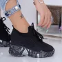 Pantofi Sport Dama cu Platforma WL172 Negru » Reina.Ro