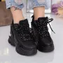 Pantofi Sport Dama cu Platforma WL175 Negru » Reina.Ro