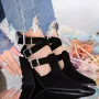 Pantofi cu Toc gros XKK520 Negru » Reina.Ro