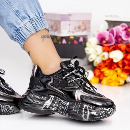 Pantofi Sport Dama 133 Negru » Reina.Ro