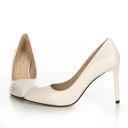 Pantofi cu Toc subtire SS0832-081-YP16 Crem » Reina.Ro