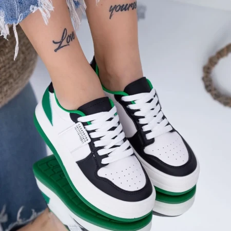 Pantofi Sport Dama cu Platforma WL230 Verde » Reina.Ro