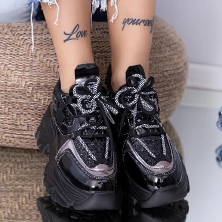 Pantofi Sport Dama WL258 Negru » Reina.Ro
