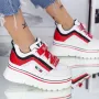 Pantofi Sport Dama cu Platforma 2018 Rosu » Reina.Ro