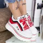 Pantofi Sport Dama cu Platforma 2018 Rosu » Reina.Ro