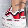 Pantofi Sport Dama cu Platforma 2018 Rosu » Reina.Ro
