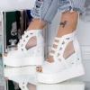 Sandale Dama cu Platforma WL171 Alb » Reina.Ro