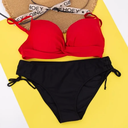 Costum de Baie Dama 2 piese M090 Rosu » Reina.Ro