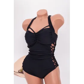 Costum de Baie Dama intreg Y3058 Negru » Reina.Ro