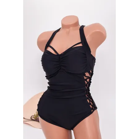 Costum de Baie Dama intreg Y3058 Negru » Reina.Ro