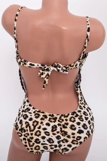 Costum de Baie Dama intreg Y3061 Leopard Bej » Reina.Ro