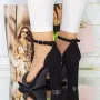 Sandale Dama cu Toc gros XKK555 Negru » Reina.Ro