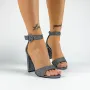 Sandale Dama cu Toc gros XKK528 Guncolor » Reina.Ro