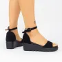 Sandale Dama cu Platforma LM358 Negru » Reina.Ro