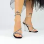 Sandale Dama cu Toc subtire BD2A Negru » Reina.Ro