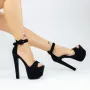 Sandale Dama cu Toc subtire si Platforma 2HLX95 Negru » Reina.Ro