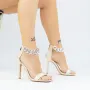 Sandale Dama cu Toc subtire 2XKK575 Bej » Reina.Ro