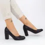 Pantofi cu Toc gros 2YXD27A Negru » Reina.Ro