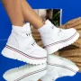 Pantofi Sport Dama cu Platforma 2W252 Alb » Reina.Ro