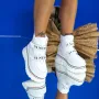 Pantofi Sport Dama cu Platforma 2W252 Alb » Reina.Ro
