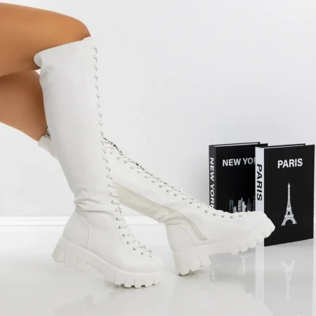 Cizme Dama MX362A Alb » Reina.Ro
