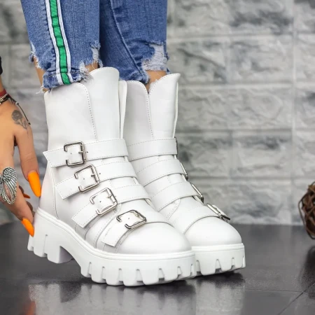 Ghete Dama 2MX381 Alb » Reina.Ro