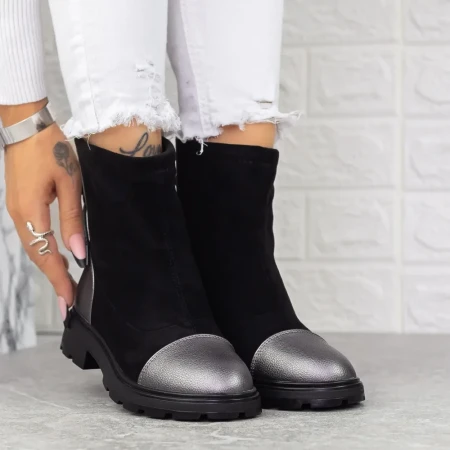 Ghete Dama 2MX515 Negru-Guncolor » Reina.Ro