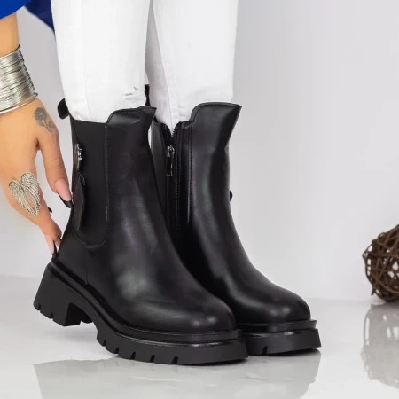 Ghete Dama cu Platforma 2WL305 Negru » Reina.Ro