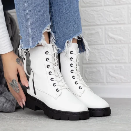 Ghete Dama 2MX506 Alb-Negru » Reina.Ro