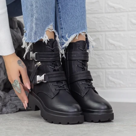 Ghete Dama cu Platforma 2MX511 Negru » Reina.Ro