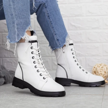 Ghete Dama 2MX518 Alb-Negru » Reina.Ro