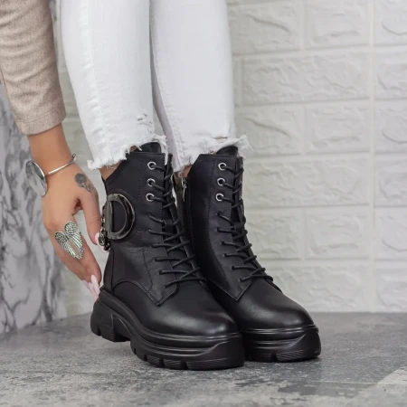 Ghete Dama cu Platforma 2MX508 Negru » Reina.Ro