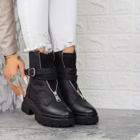 Ghete Dama cu Platforma 2MX513 Negru » Reina.Ro