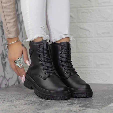 Ghete Dama cu Platforma 2XJ79 Negru » Reina.Ro