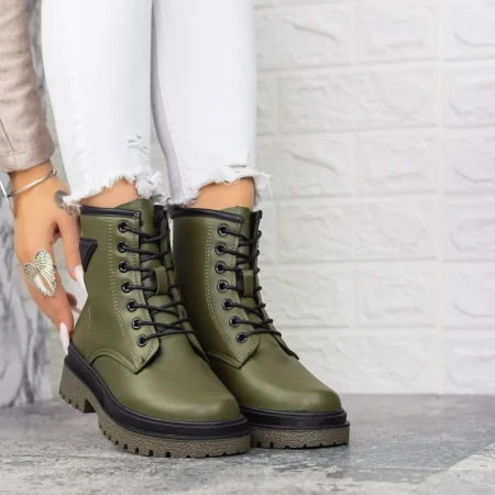 Ghete Dama cu Platforma 2XJ79 Verde » Reina.Ro