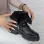 Ghete Dama cu Platforma 2XJ77 Negru » Reina.Ro