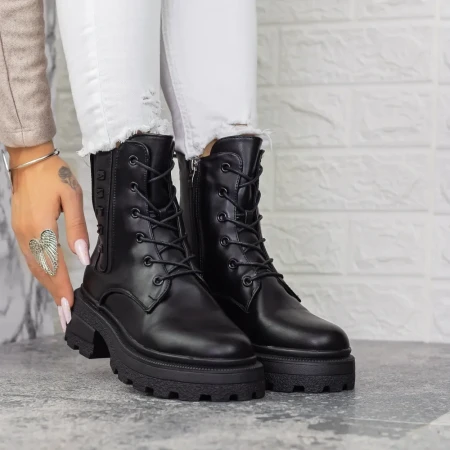 Ghete Dama cu Platforma 2WL300 Negru » Reina.Ro