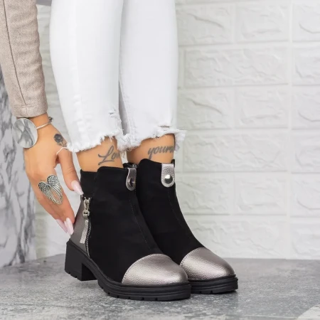 Ghete Dama 2BQ11 Guncolor-Negru » Reina.Ro