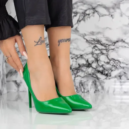 Pantofi Stiletto 2YZ1 Verde » Reina.Ro