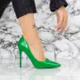 Pantofi Stiletto 2YZ1 Verde » Reina.Ro