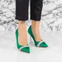 Pantofi Stiletto 2SY18 Verde » Reina.Ro