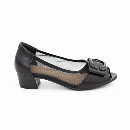 Pantofi cu Toc gros 9627 Negru » Reina.Ro