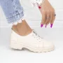 Pantofi Casual Dama 23726 Crem » Reina.Ro