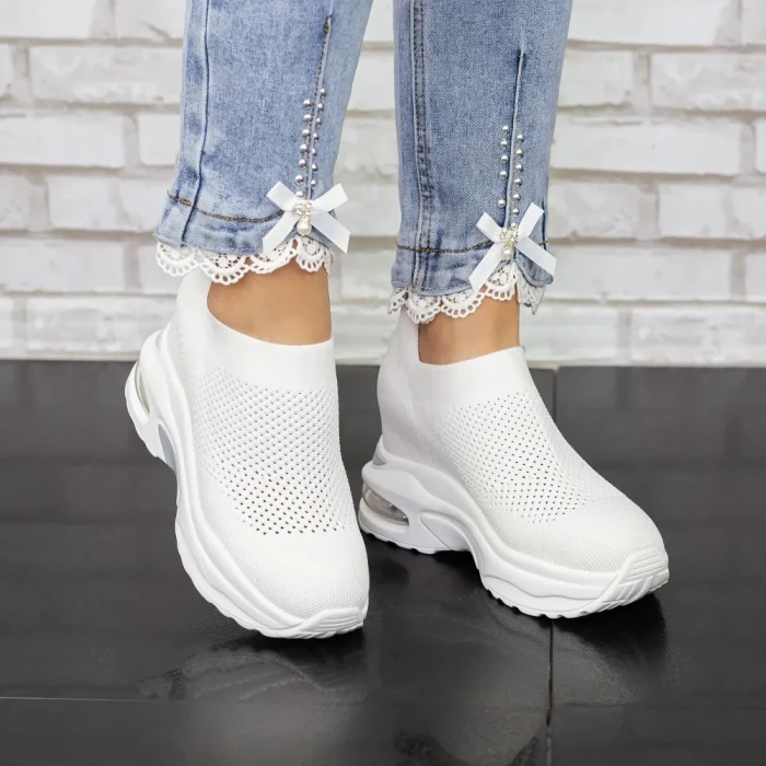 Pantofi Sport Dama cu Platforma 2MX1 Alb » Reina.Ro