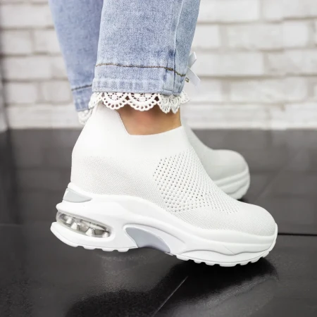 Pantofi Sport Dama cu Platforma 2MX1 Alb » Reina.Ro