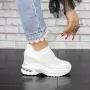 Pantofi Sport Dama cu Platforma 2MX1 Alb » Reina.Ro