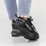 Pantofi Sport Dama cu Platforma 2MX6 Negru » Reina.Ro