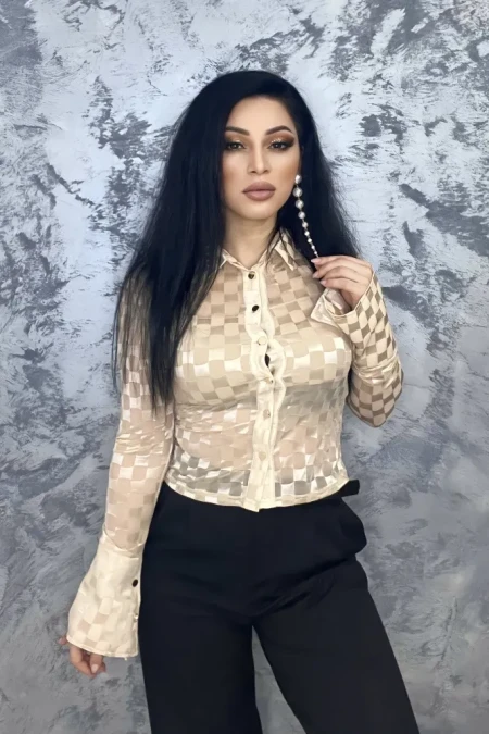 Bluza Dama 1271 Bej » Reina.Ro