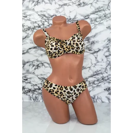 Costum de Baie Dama 2 piese L26 Leopard Bej » Reina.Ro